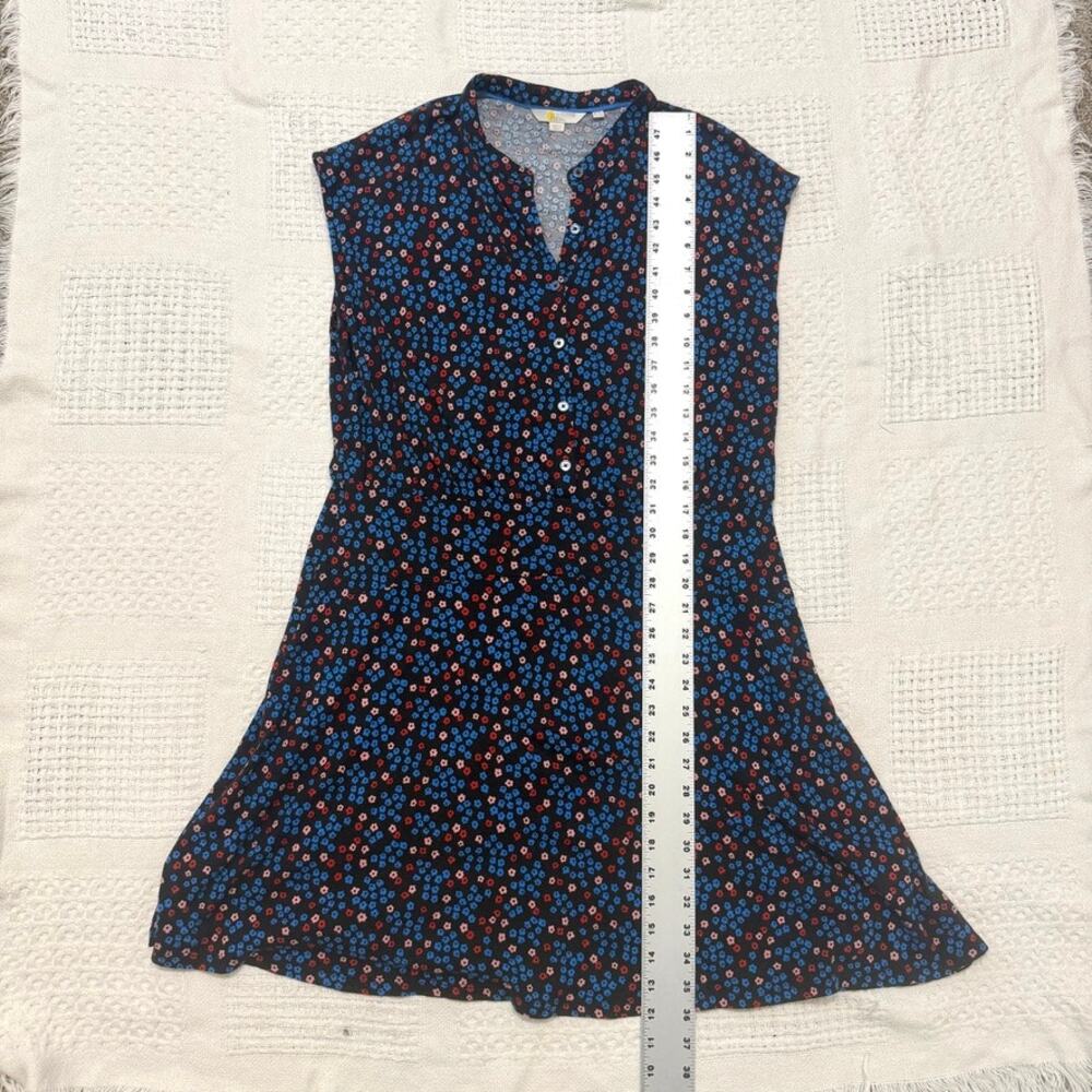 Boden 14 Easy Jersey cap sleeve floral shirt dress D3 3149 - Picture 4 of 11